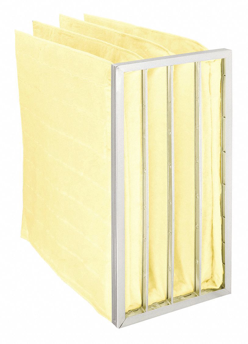 GRAINGER 2JUW4 Pocket Air Filter 24x12x12 MERV 14