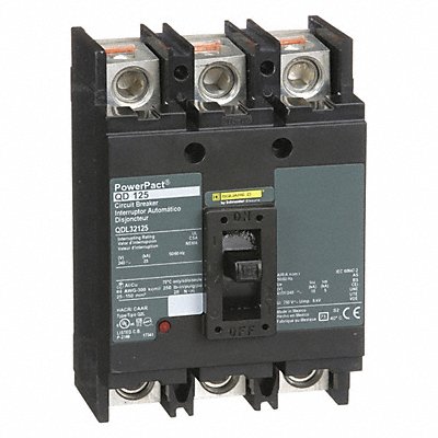 SQUARE D QDL32125 Circuit Breaker 125A 3P 240VAC QD