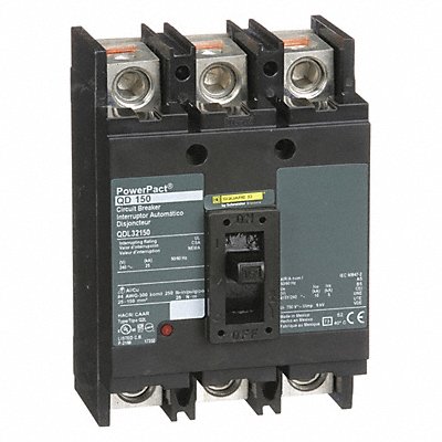 SQUARE D QDL32150 Circuit Breaker 150A 3P 240VAC QD