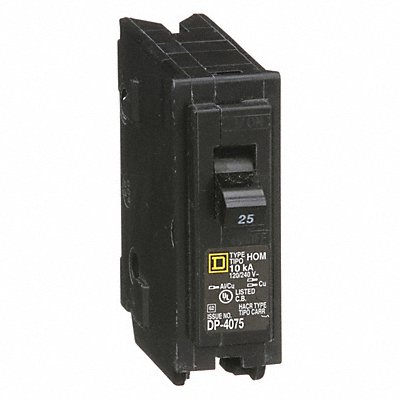 SQUARE D HOM125 Circuit Breaker 25A Plug In 120V 1P