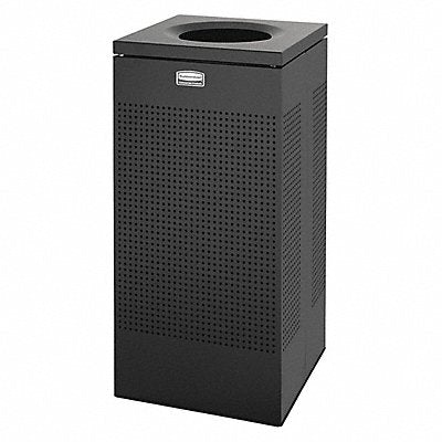 RUBBERMAID COMMERCIAL PRODUCTS FGSC14EPLTBK Garbage Can Square 24 gal Black