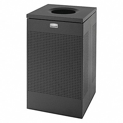 RUBBERMAID COMMERCIAL PRODUCTS FGSC18EPLTBK Garbage Can Square 20 gal Black
