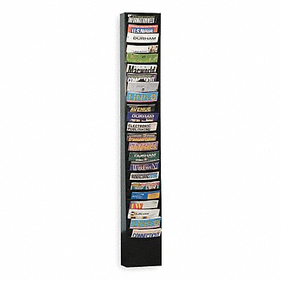 GRAINGER 41108 Literature Rack Black 20 Compartments