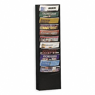 GRAINGER 40508 Literature Rack Black 11 Compartments