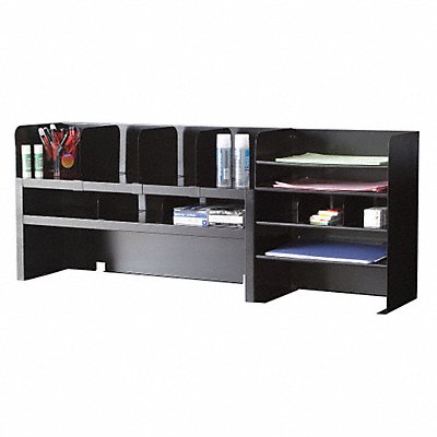 GRAINGER 2KEJ8 Desktop Organizer 13 Compartment Blk