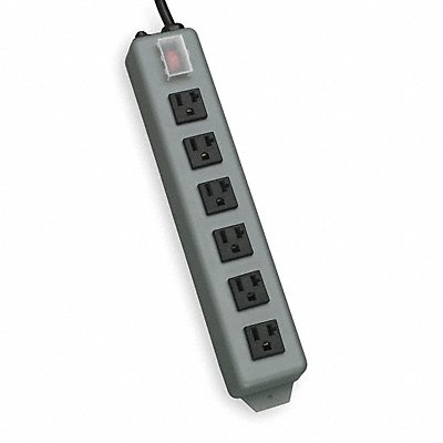 TRIPP LITE UL62015 Outlet Strip 6 Outlet 20A 12-1/2 L Gry