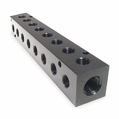 PNEUMADYNE INC M10125890 Manifold BLK Alum 8Outlets 6.25 L