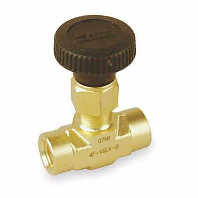 PARKER 4FV6LKB Needle Valve Straight Brass 1/4 in FNPT