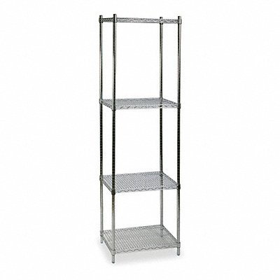 GRAINGER 2KPE3 Wire Shelving Unit Cap 800 lb 24inx85inx36in
