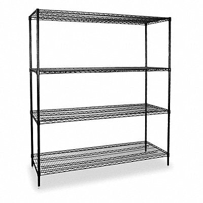 GRAINGER 2KPL8 Wire Shelving Unit Cap 600 lb 24inx63inx72in