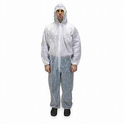 CONDOR 2KTN1 D2177 Coveralls L Wht Polypropylene PK25