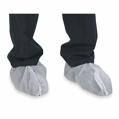CONDOR 2RUZ2 Shoe Covers Slip Resist 1Size White PK50