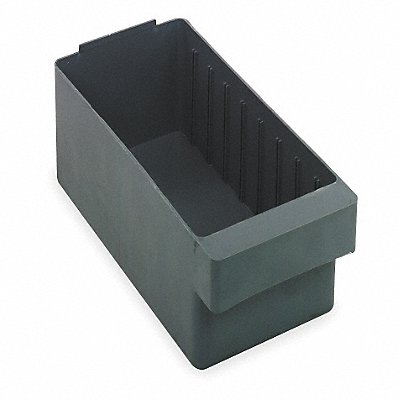 QUANTUM STORAGE SYSTEMS QED602GY F1578 Drawer Bin Grey HIPS 4 5/8 in