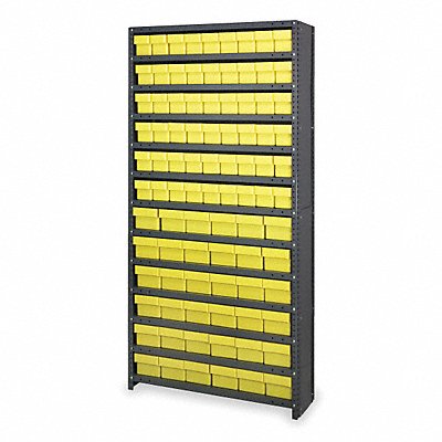 QUANTUM STORAGE SYSTEMS CL1875624YL D5601 Enclosed Bin Shelving 18x75x36in Yellow