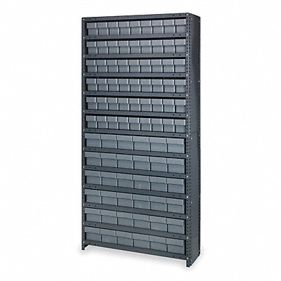 QUANTUM STORAGE SYSTEMS CL1875624GY D5601 Enclosed Bin Shelving 18x75x36in Grey