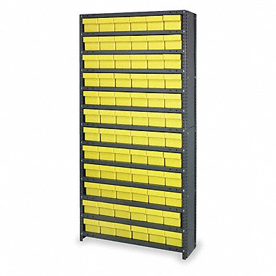 QUANTUM STORAGE SYSTEMS CL1875602YL D5599 Enclosed Bin Shelving 18x75x36in Yellow