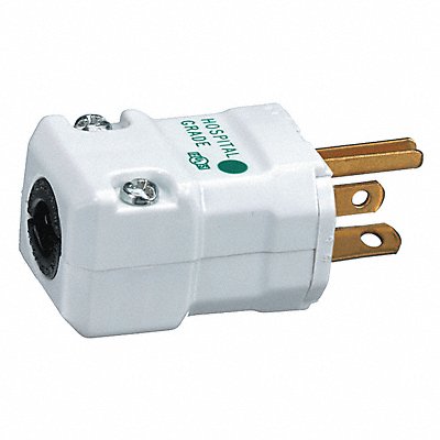 HUBBELL HBL8364V Straight Blade Plug White 20 A Hng 5-20P