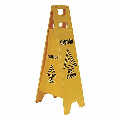 GRAINGER 2LEA7 Floor Safety Sign Yellow Plastic 37 in H