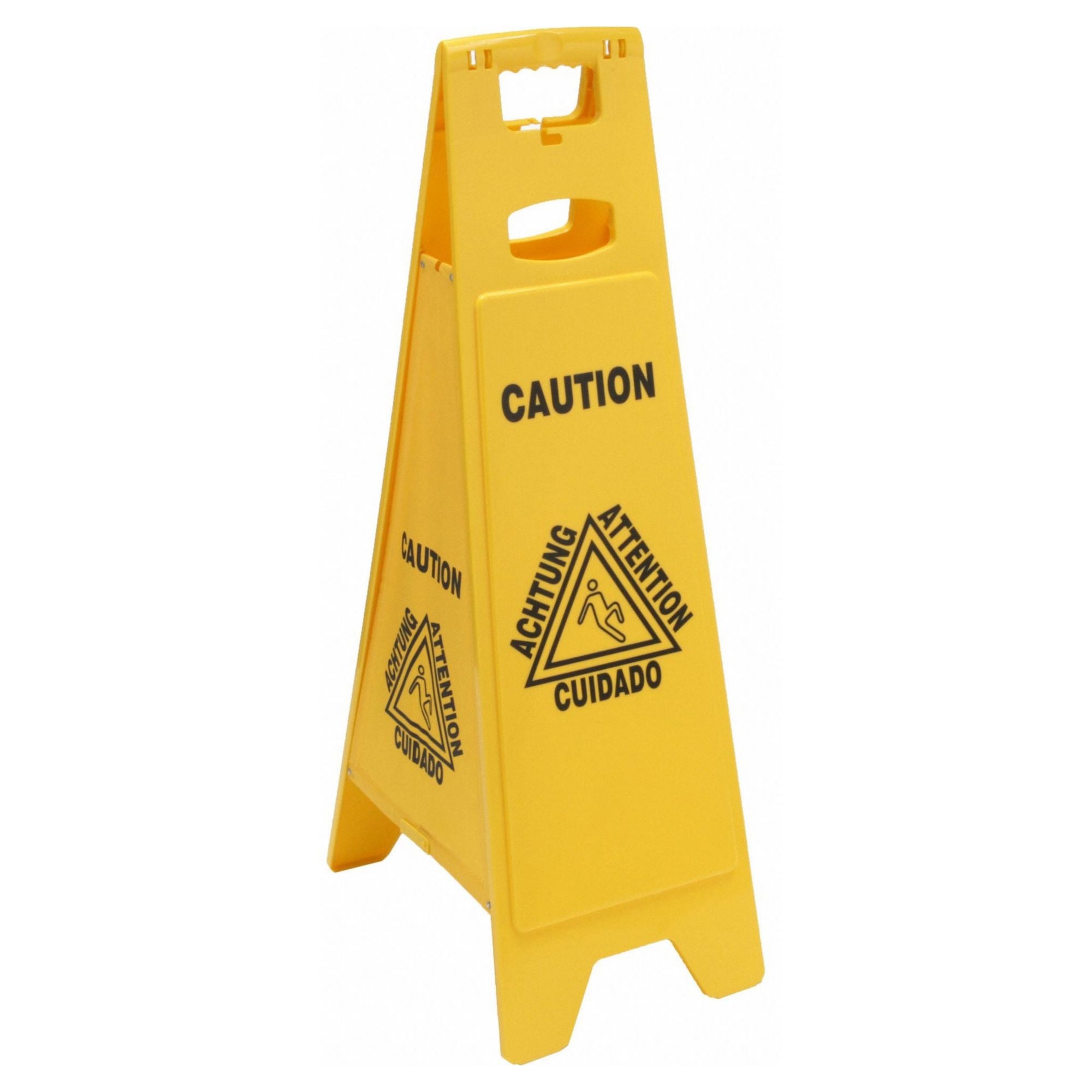 GRAINGER 2LEA9 Floor Sign Yellow Polypropylene 37 in H