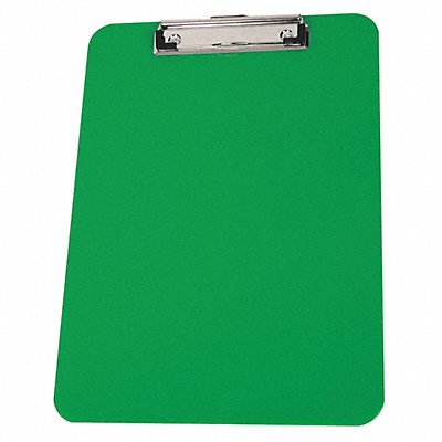 GRAINGER 2LJX6 Clipboard Letter Size Plastic Green