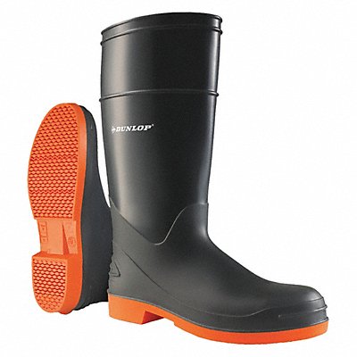 DUNLOP 8798200 D0331 Rubber Boot Men s 9 Knee Grey PR