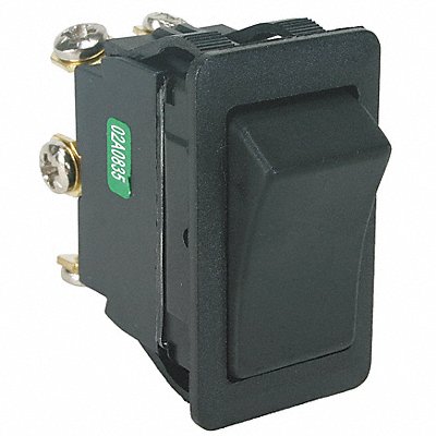 POWER FIRST 2LNH9 RockerSwtch NoLens/Lamp Black On/MomOn