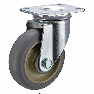 GRAINGER P12SRCP030K12 Standard Plate Castor Swivel 200 lb.