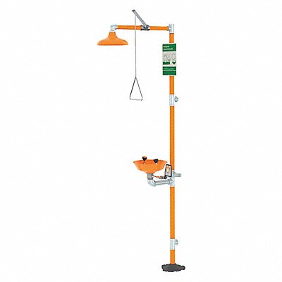 GUARDIAN EQUIPMENT G1902P Drench Shower With Eyewash Plastic