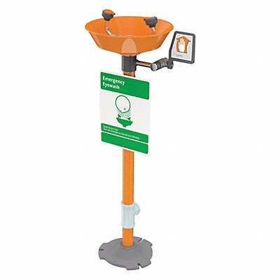 GUARDIAN EQUIPMENT G1825P Eyewash Station Pedestal Mnt Plastic 16W