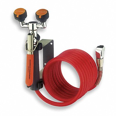 GUARDIAN EQUIPMENT G5046 Dual Head Drench Hose Wall Mount 12 ft.