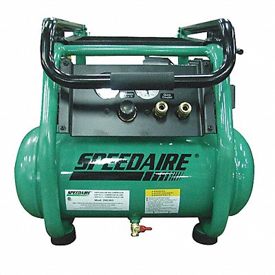 SPEEDAIRE 2MLW5 Portable Air Compressor 4 gal Hot Dog