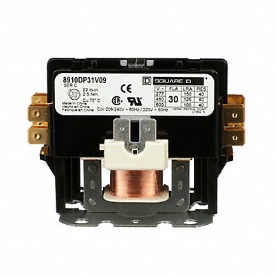 SQUARE D 8910DP31V09 H2634 DefPurpContactor 220/208-240VAC 3P 75A