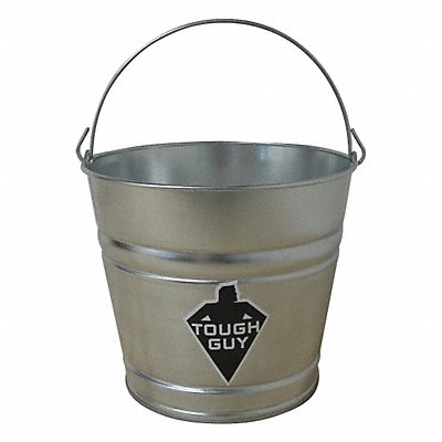 TOUGH GUY 2MPE6 Bucket 2 1/2 gal Silver