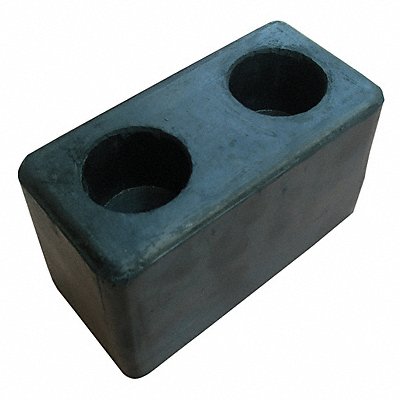 GRAINGER 2MYR6 Dock Bumper 6x3-1/8x3-1/2 in Rubber PK2