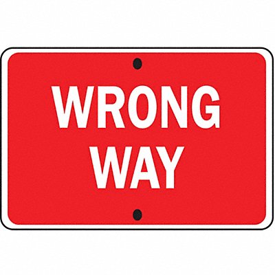LYLE R51A30DA D9793 Wrong Way Traffic Sign 18 x 30