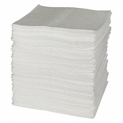 BRADY SPC ABSORBENTS SPC200 Absorb Pad Oil-Based Liquids White PK200