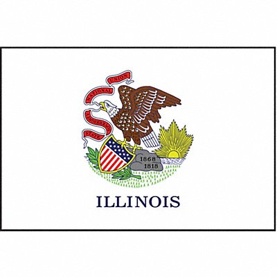 ANNIN FLAGMAKERS 141460 D3761 Illinois State Flag 3x5 Ft
