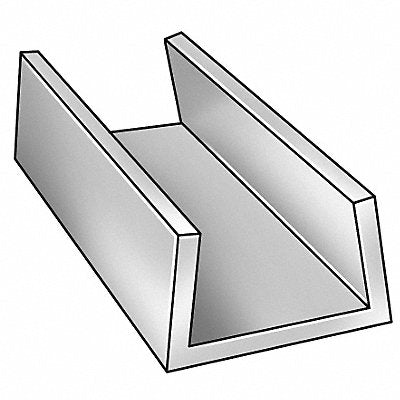 GRAINGER 2NJC6 U Channel UHMWPE White 10ftL 0.734 Leg
