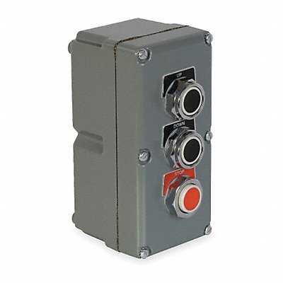 SCHNEIDER ELECTRIC 9001KYK32 Control Station Dead-End 3 Buttons Blk/Red