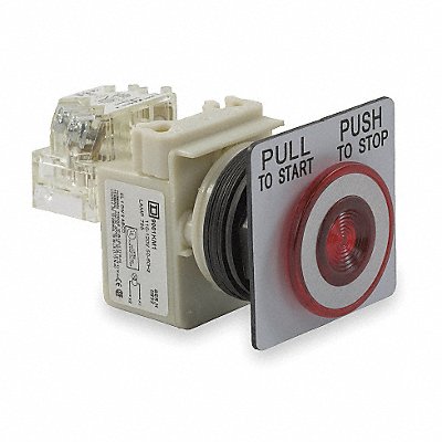SCHNEIDER ELECTRIC 9001SKR9P1RH13 H6946 Mushroom Push Button Illm Transfmr Red SPDT