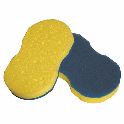 TOUGH GUY 2NTJ2 Scrubber Sponge 6 in L Blue/Yellow PK20