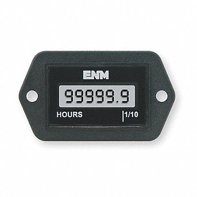 ENM T1120EB Hour Meter LCD 2-Hole Rectangular
