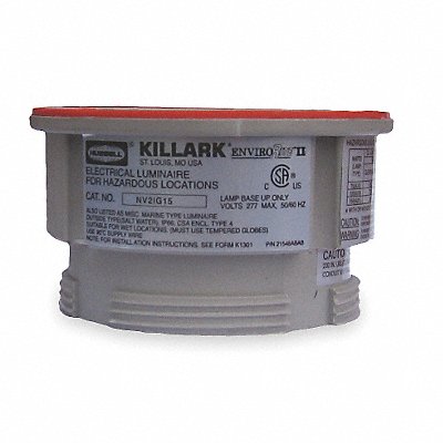 HUBBELL KILLARK NV2IG15 Incandescent Fixture Body 277V AC 150W 5 L 5 W 4 H