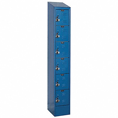 HALLOWELL URB12886ASBMB D4835 Box Locker Louvered 1 Wide 6 Tier Blue