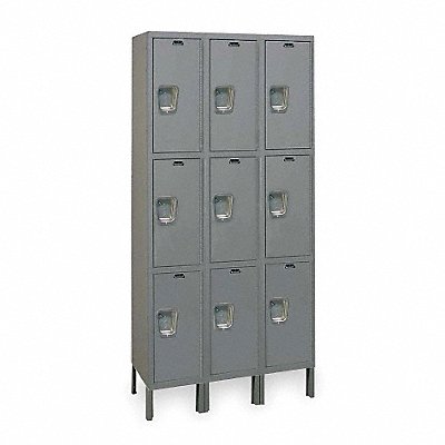 HALLOWELL UY32883AHG K4128 Locker 3x3Locker Drk Gry 78 x36 x18 Assm