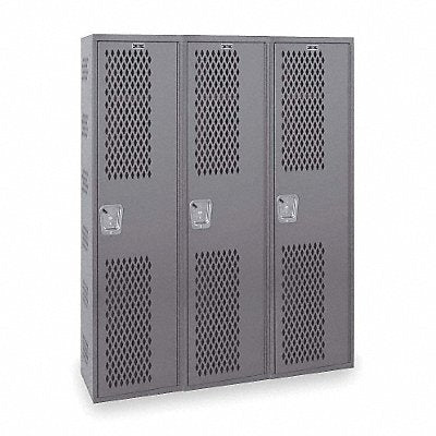HALLOWELL HWBA212111HG Locker 1x3Locker Drk Gry 72 x36 x12 Assm