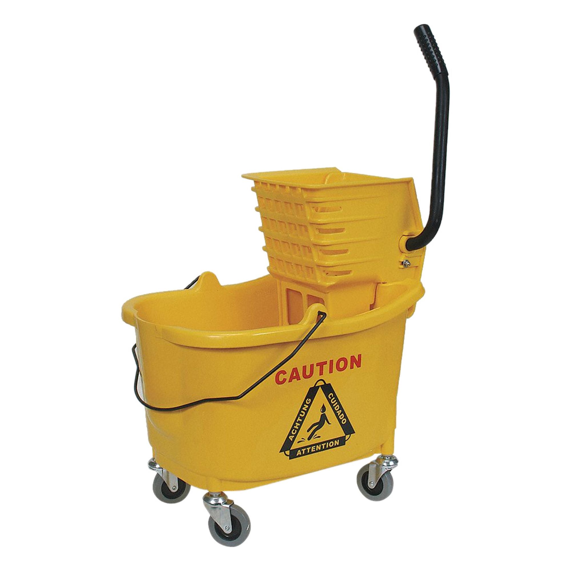 GRAINGER 2PYH4 D8082 Mop Bucket and Wringer Yellow 8 3/4 gal
