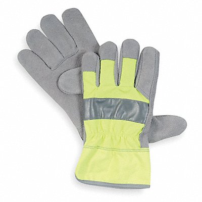 CONDOR 4NHD7 D1683 Leather Gloves Hi-Vis Green M PR