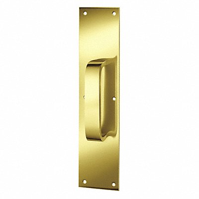 ROCKWOOD 122X70C3 Pull Plate Rectangle Grip Brass 4 x16 In