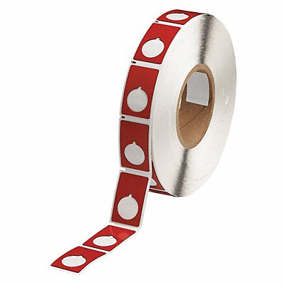 BRADY THTEP1685935RD Label Red Glossy Polyester 1-13/64 in W